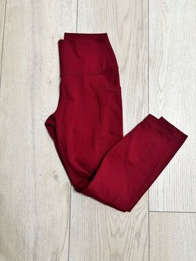 High-Waist Red Leggings
